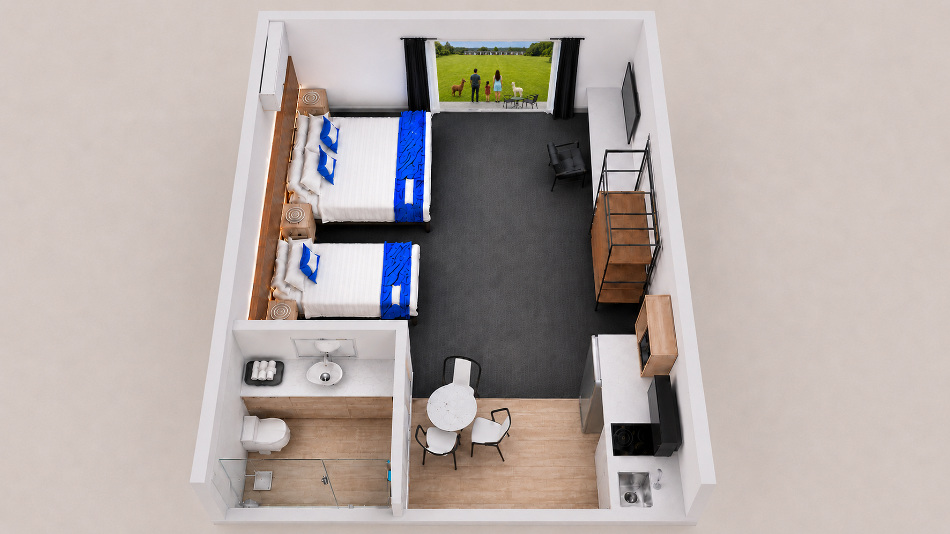 Deluxe Triple Studio –( Max 3 Guests, No Pets)