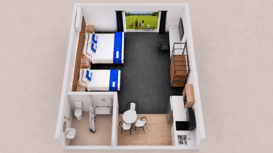 Deluxe Accessible Triple Studio (Max 3 guests, No Pets)