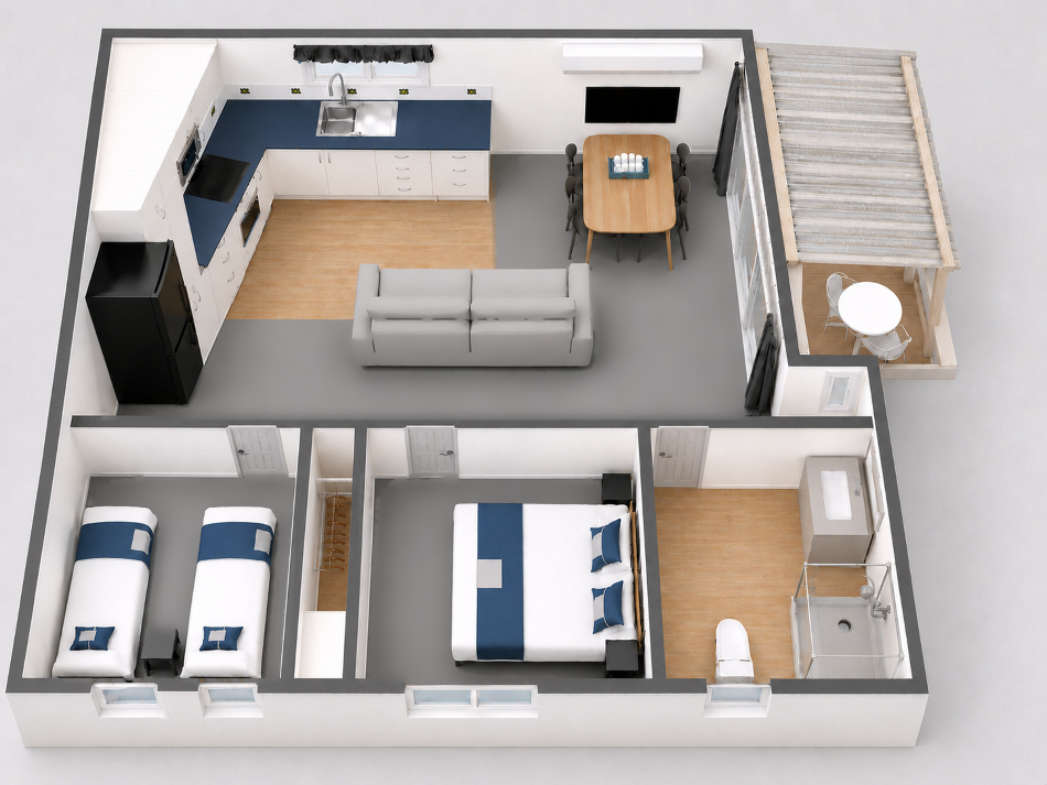 Classic Two-Bedroom Apartment (Max 5 Guests)